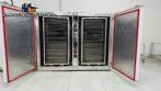 Stainless steel dehydrator oven with 120 trays.