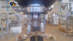 Filling machine with 2 nozzles for liquids and pilfer cap screwer