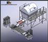 Continuous production line for Minas Frescal cheese, 2,000 liters, stainless steel.