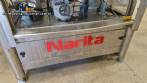 Automatic stainless steel labeling machine with two heads for Narita self-adhesive labels