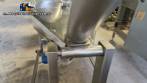 Inclined screw conveyor with stainless steel silo