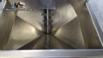 Inclined screw conveyor with stainless steel silo