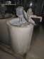 Polymer mixing tank with stainless steel shaft and diaphragm pump, 300 liters.