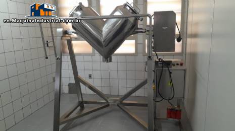 Stainless steel V-mixer, 50 kg, HEFESTO do Brasil