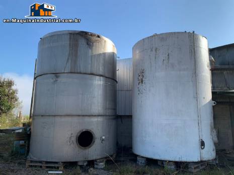 Cylindrical stainless steel tank 30,000 L