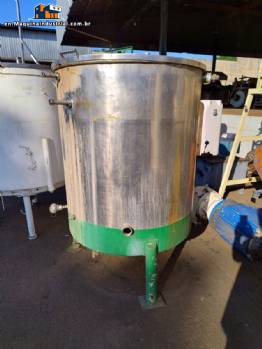 Stainless steel melting tank with coil 1000 liters