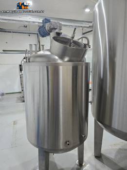 Stainless steel reactor heating agitation tank 500 L