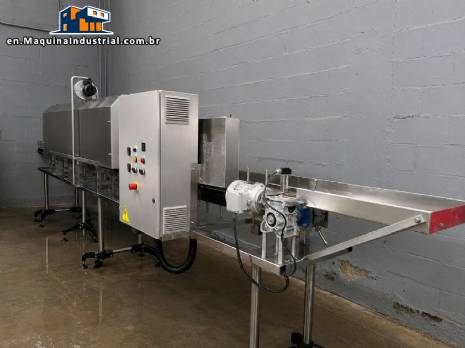 Drying tunnel for bottles, jars, pots, and containers with Pamet heating elements. Drying tunnel for bottles, jars, pots, and containers with Pamet heating elements.