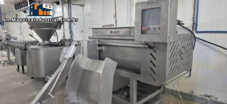 Stainless steel paddle mixer with 2 shafts Montemil MTM 500 for meats, sausages, pet food, and pasta. Stainless steel paddle mixer with 2 shafts Montemil MTM 500 for meats, sausages, pet food, and pasta.